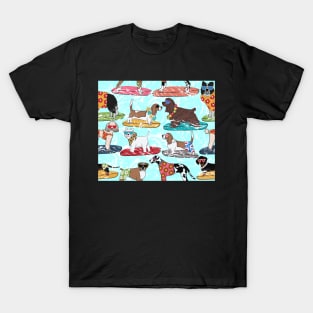 Dogs Surfing at the Beach T-Shirt